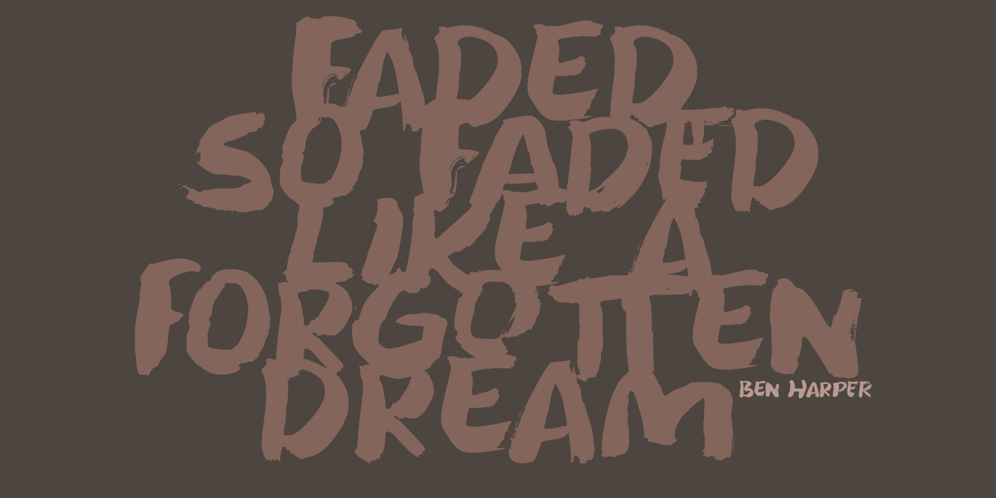 Beispiel einer Forgotten Dream Regular-Schriftart